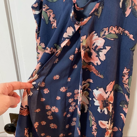 Three Pink Hearts Strappy floral Mini Dress - Picture 6 of 10